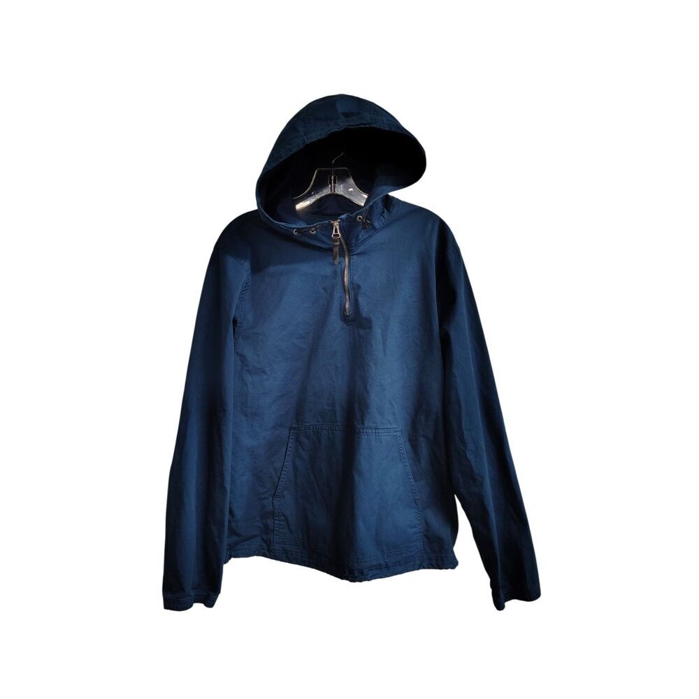Old Navy‎ Men's Medium Dark Blue 1/4 Zip Hooded Wind Breaker